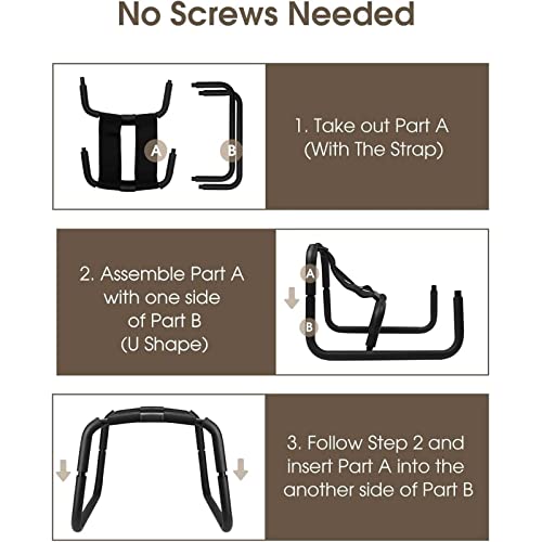 Folding Adjustable Position Assist Chair Portable Couples Mount Stool Elastic Furniture for Bedroom Bathroom Bear Weight up to 350 pounds Q-7