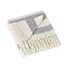DII Rustic Farmhouse Cotton Cabana Striped Blanket Throw with Fringe for Chair, Couch, Picnic, Camping, Beach, Everyday Use, 50 x 60 - Cabana Striped French Blue