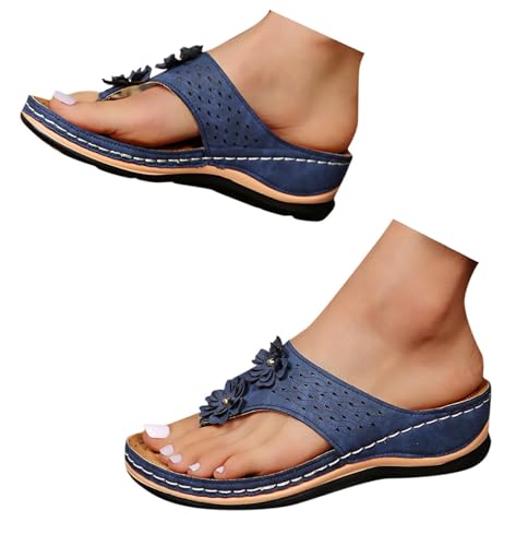 Orthopedic Sandals with Arch Support For Women Comfortable Walking Sandals Flip Flops Cushion Footbed Anti-Slip Breathable