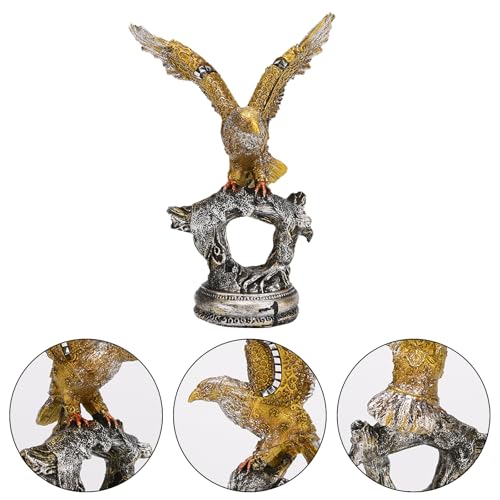 Estatua Águila Calva en Rama Resina 7.7 in miniatura 3