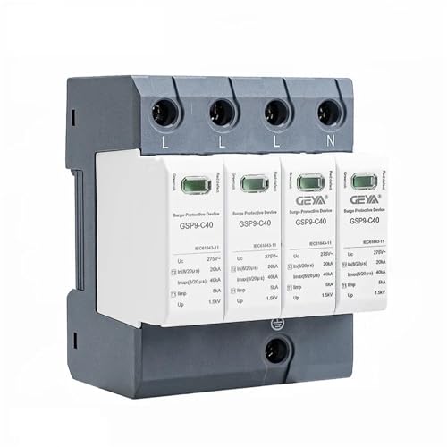 Parasurtenseur GSP9 4 pôles SPD AC400V 40KA disjoncteur parafoudre triphasé