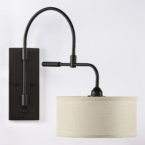Image of Progress Lighting Kempsey Collection One-Light Swing Arm Wall Bracket,Bronze, 19-3 /4 inch x 12 inch