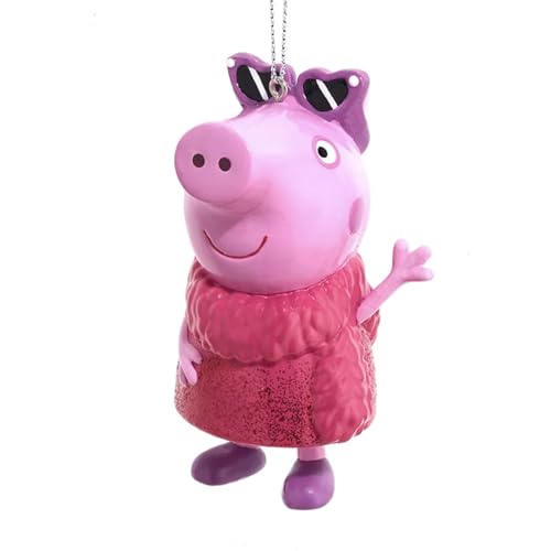 Kurt Adler Decorative Hanging Figurine Christmas Ornament, 3.5 Inch Acrylic,