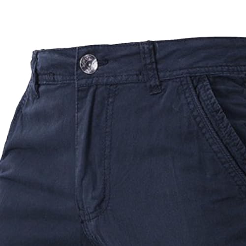 Shorts cargo para hombre en color sólido miniatura 3
