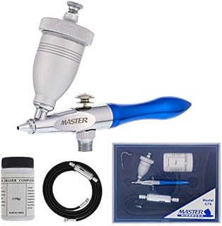 Master Airbrush Gravity Feed Air Abrasive Eraser and Etching Airbrush Kit - Mini Sandblaster Etcher Gun with 1/2 oz. Cup, 0.5 mm Tip, Hose - Etch Glass Designs, Strip Paint, Remove Rust, Weathering