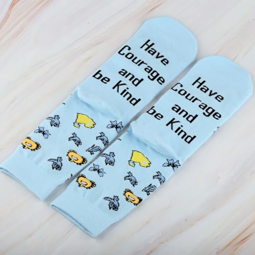 CMNIM Princess Socks 2 Pairs Have Courage and Be Kind Princess Inspired Socks Gifts for Women Girls Fairy Tales Fans Gifts2