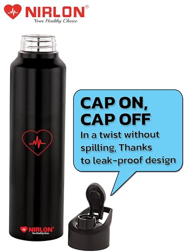 Image of NIRLON Classic Flip UV Printed Single Wall Stainless Steel Sipper Cap Water Bottle 1000ml (Dream Catcher)