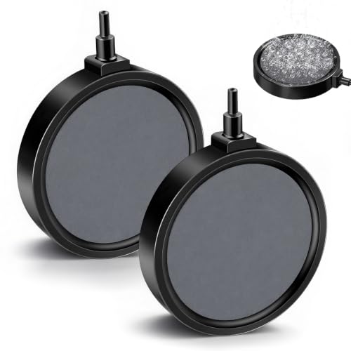 CVASNF 2 Pcs Aquarium Air Stone, 10cm Round Air Stones for Fish Tanks