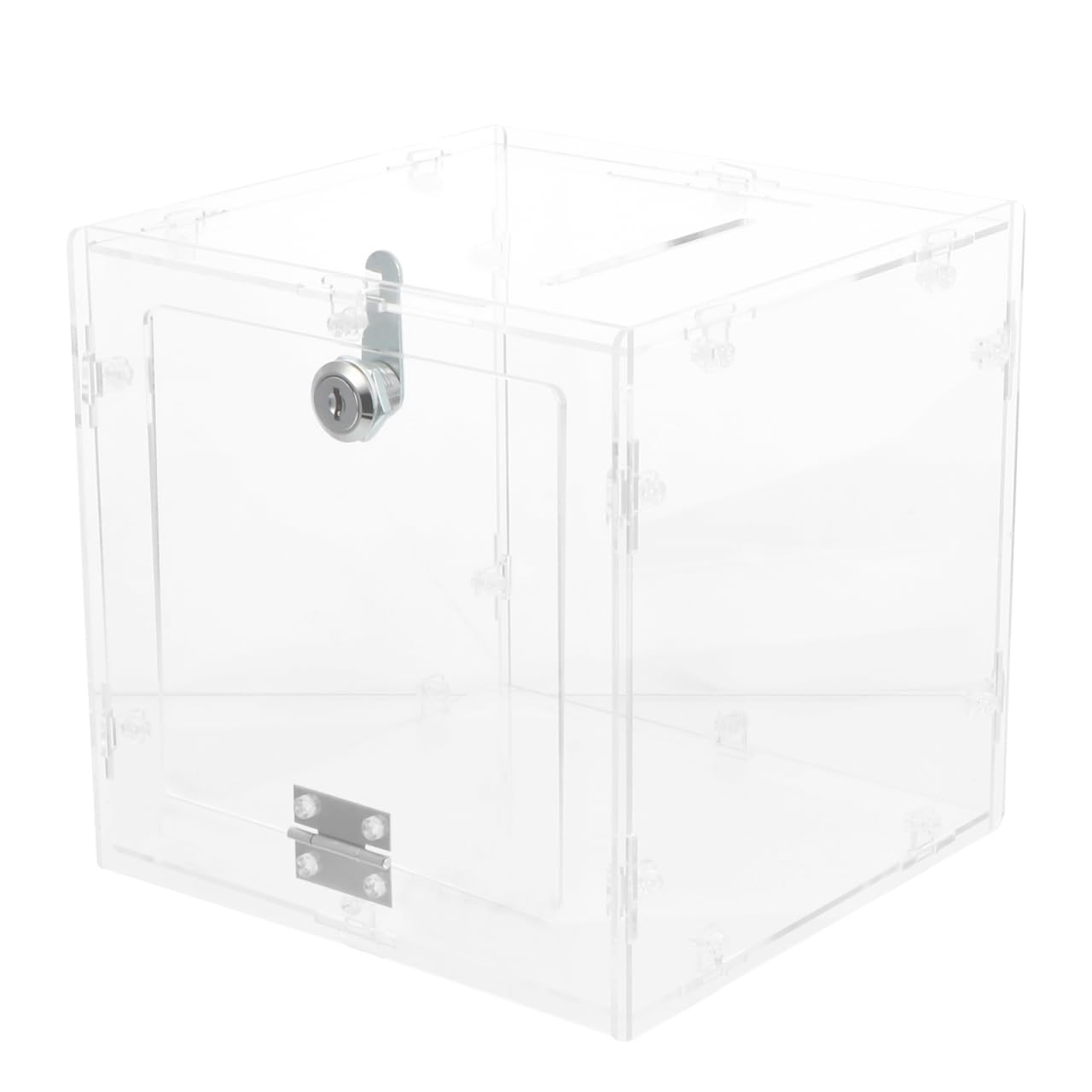 Sewroro Acrylic Ballot Box Holder Storage Box for Suggestions for Donation Use in Community Centers