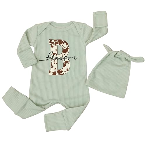 Custom Western Cow Print Baby Cowboys Clothes Newborn Personalized Coming Home Outfit Cowgirls Boys Girls Bodysuit