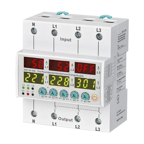 Relais non synchronisé AVR-3S-100/80/63A 3x380V réglable pour tableau électrique