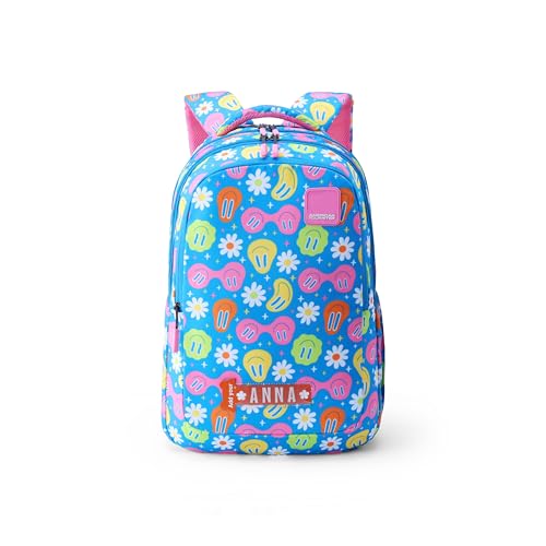 Image of American Tourister Ollie 4.0 Xl 01 G.C.Blu, Extra Large School Backpack, Age 8-12 Years, 3 Compartments,3D Glasses Inside - Atplayunique 32.5 Ltrs Capacity - Girls