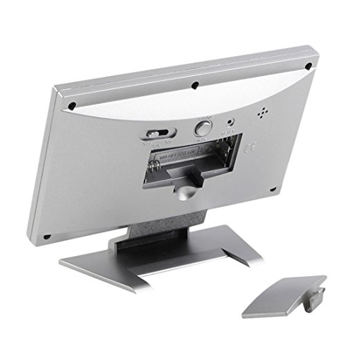 Image of Plastic Digital LCD Clock with Calendar, Temperature Sensor, Alarm for Table and Study Desk, Big Digit Clock, 6 cm, Random