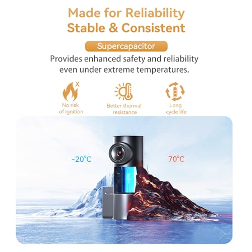 Image of DDPAI 2K QHD Dash Cam for Car [2026 Edition], with 1440p Camera | Emergency Accident Lock | Wi-Fi & App Control | Super Night Vision | 140 Wide Angle | G-Sensor | Built-in Capacitor, Mic