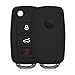 Produktbild kwmobile Autoschlüssel Silikon Hülle kompatibel mit VW Skoda Seat 3-Tasten Autoschlüssel - Schlüsselhülle in Schwarz