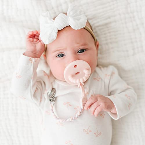 Image of Ryan & Rose Cutie Clip Braiden Pacifier Clip - Braided Silicone (Dollhouse)