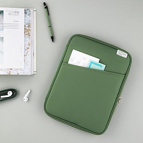 Livework コーデュラ ポケットポーチ ノートパソコン タブレットケース iPad 11 iPad Air 10.5 10.9インチ iPad 10.2 Galaxy Tab対応 韓国製 (Sage, 11 Inch)