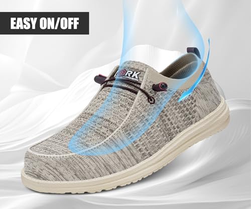 Image of LARNMERN Slip On Steel Toe Shoes Men Loafers Work Safety Tennis Sneakers | Lightweight, Comfortable, Walking, Wide, Hands Free, Lounging, House, Mechanic, Construction, Casual, Dress, Office, 0utdoor