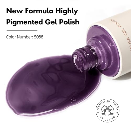 VENALISA Gel Nail Polish - Dark Purple Pink Sheer Finish