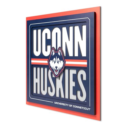 YouTheFan NCAA Connecticut Huskies Slogan Series 3D Wall Art