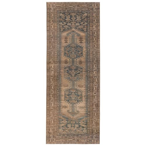 Tapete corredor estampado Boho 3x8 poliéster lavable miniatura 2