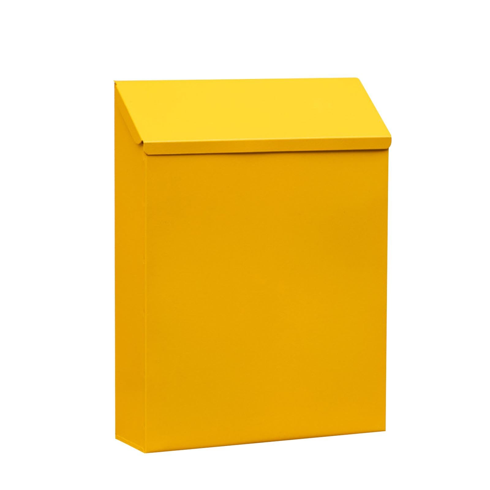 Wall Mount Mailbox Rainproof Wall Hanging Mail Box for Porch Gate Front Door Yellow-picture-16