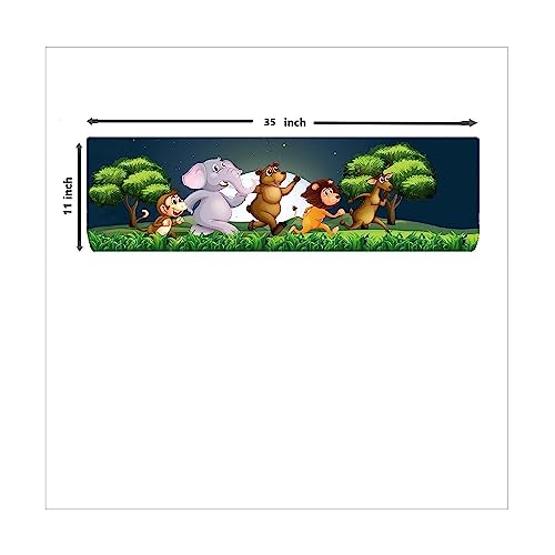 Image of DARSHANAM WORLD Beatiful Designer Ac Cover |Cutest Printed Air Conditioning Dust Cover For Indoor & All Type AC Split Covers |Colorfull Folding Designer Ac Cover (Funny Jungle Safari 1 Ton)