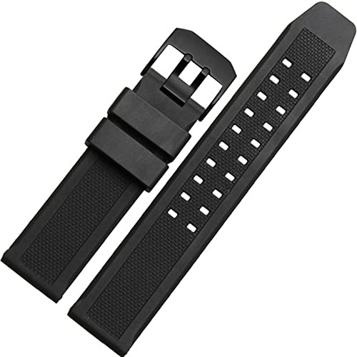 Bracelet de montre en silicone pour Luminox 3050 3051 noir 23 mm