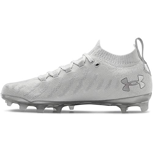 Under Armour mens Spotlight Lux Mc Football Shoe, White (100 Metallic Silver, 12.5 US