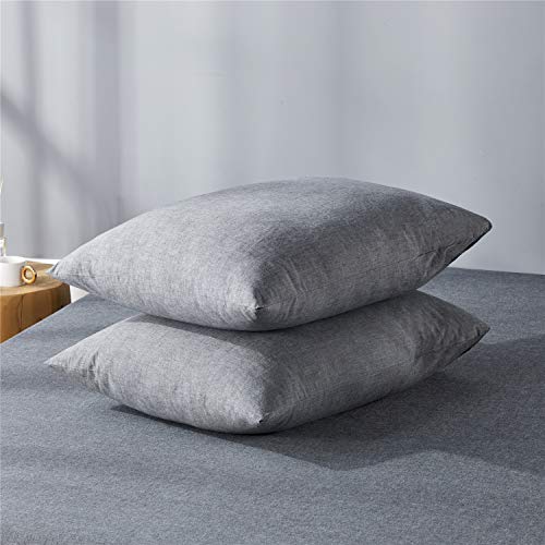 Image of JELLYMONI Black 100% Washed Cotton Duvet Cover Set, 3 Pieces Ultra Soft Bedding Set with Zipper Closure. Solid Color Pattern Duvet Cover King Size(No Comforter)