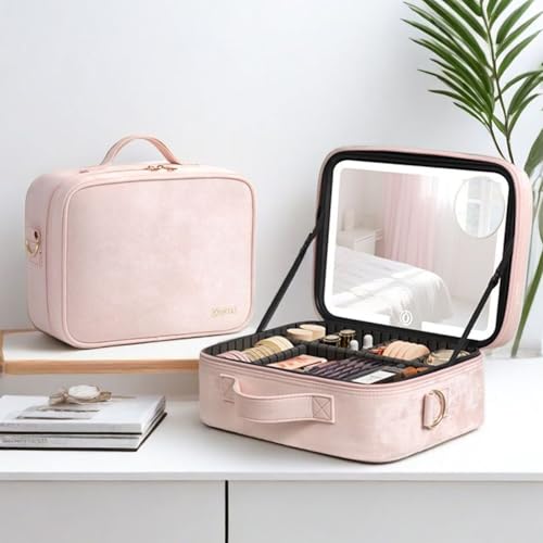 Miroir LED 3 modes pour trousse maquillage rechargeable de voyage - 3