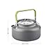 Lixada 1.6L Portable Water Kettle Water Pot Teapot Coffee Pot Indoor Aluminum Alloy Tea Kettle Outdoor Camping Hiking Picnic Pot