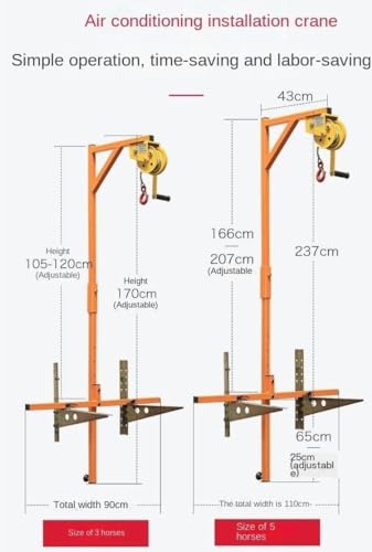 Soporte y winch manual para aire acondicionado 3HP 20m miniatura 3