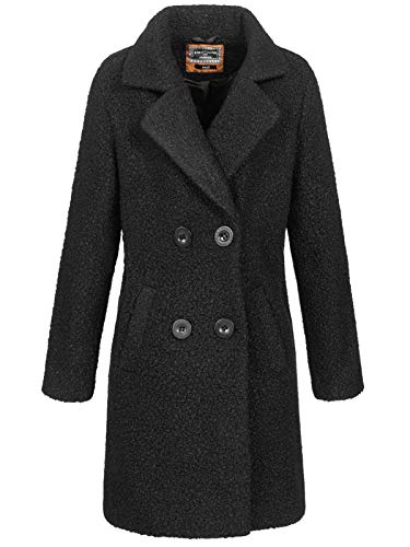 Eight 2 Nine Damen Woll-Kurzmantel LETN-051 mit Kragen Black L