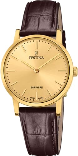 Montre femme Festina Swiss Made classique avec verre saphir