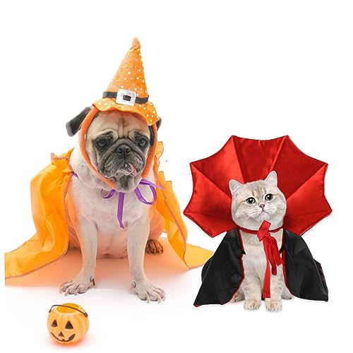Disfraz Capa Vampiro Halloween para Perros y Gatos miniatura 2