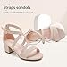 LAURMOSA Girls Sandals Dress Shoes for Girls Open Toe Heels for Girls High Strap Heels for Kids Fashion Shoes for Flower Wedding Party Graduation Sandals for Little Big Kids(L1009NuNude 6)