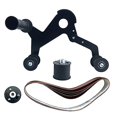 LALAFINA 1 Set Belt Sander Polishing Attachment for Handheld Grinder Versatile Grinding Tool with Finish Durable Polymer Guide Wheel for Various Applications