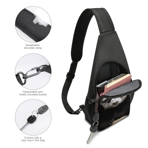 Mochila cruzada deportiva Panda Star estilo bandolera miniatura 4