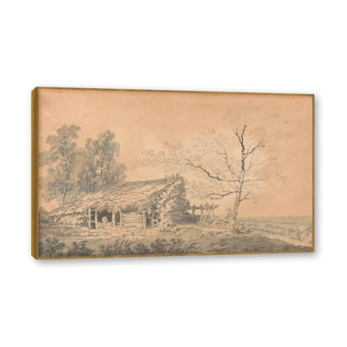Reproduction d'art sur toile J.M.W. Turner 60x96cm avec cadre en teck style romantisme