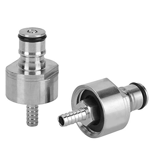 Tappi Carbonazione Acciaio Inox Per Homebrew - Set Con 2 Tappi E 2 Connettori Ball Lock