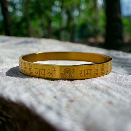 Generic Jai Shree Ram Men's Gold Bracelet - Image 6
