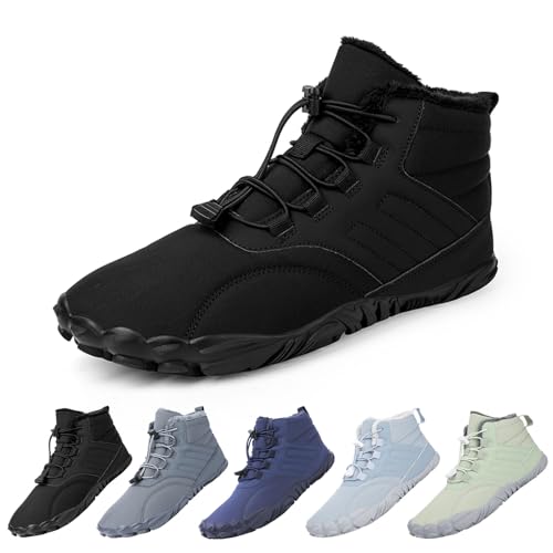 Deedlite Barfußschuhe Damen Winter, Extrem Warme Gefütterte, Winterschuhe Herren Wasserdicht, Outdoor Winterstiefel