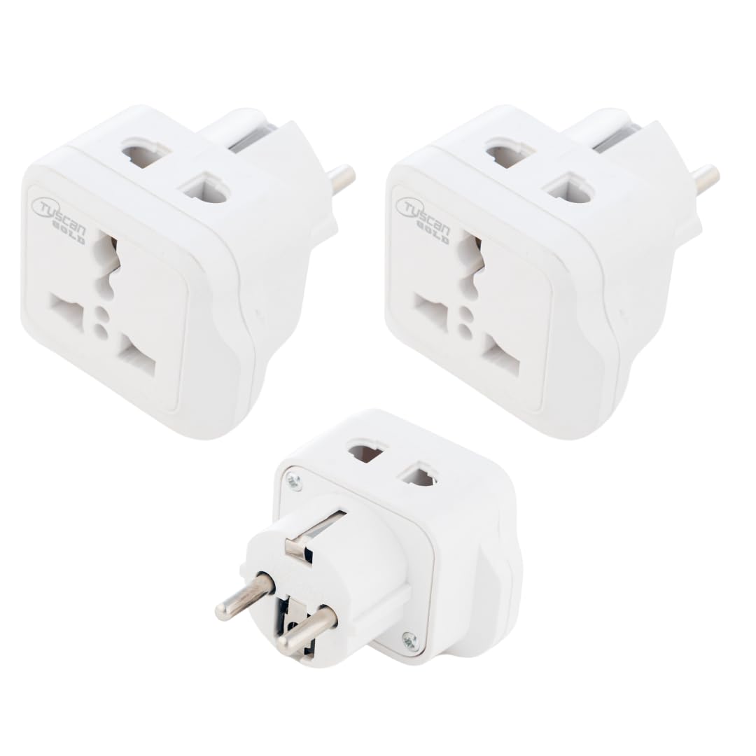 Hiplasst® Type E/F Schuko Converter Plug (Pack of 3) for Europe, France, Germany – Dual Universal Socket | 3-Pin + 2-Pin Multiplug Adapter for Indian Devices | Travel Plug for Europe | Compact & Safe-image-15