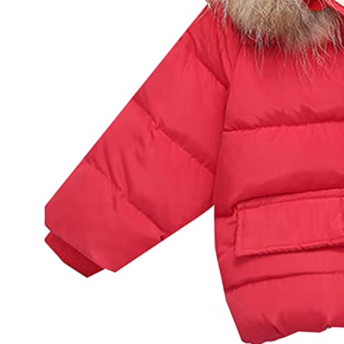 Kids Casual Snowsuit Toddler Girls Boys Children Winter Long Sleeve Wool Collar Cotton Coat Jacket For Babys4