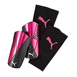PUMA ftblNXT Team Sleeve Espinillera Fútbol, Unisex-Adult, Rosa/Negro (Luminous Pink Black), L