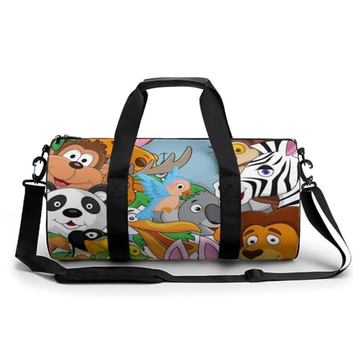 Sac de sport gym panda girafe grenouille : sac de voyage duffel 45x23x23cm