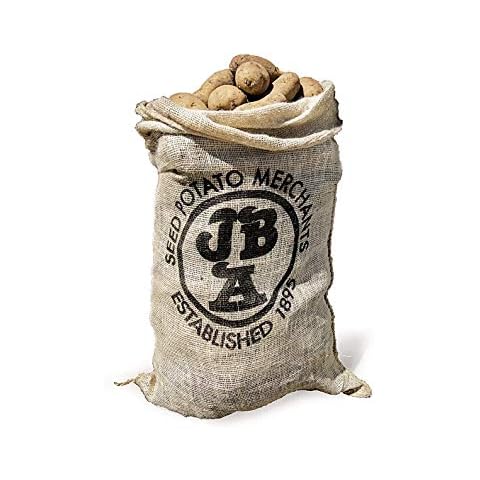 Hessian Potato & Vegetable Storage Bags - 2 Pack of 100% Natural Durable Jute Burlap Sacks - Holds up to 25kg - Approx. 84cm x 50cm - Store Fruit & Root Crops - Great for Farmers & Allotment Growers Cover