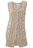 Weich fallendes Material Weste Strickweste von Linea Tesini in Creme - Gr. 36