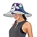 Flowers Blue Purple Leaves Foldable Hats for Women Sun Protection for Sun Fashion Sun Hats uv Protection Women Golf Gorro para el sol